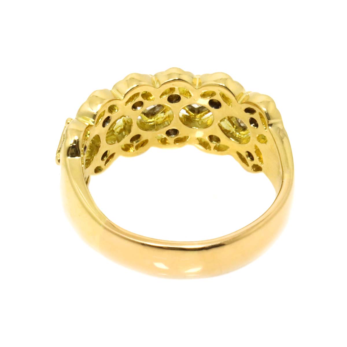 Diamond 0.70ct Ring 18K YG Yellow Gold 750 size8-8.25(US)