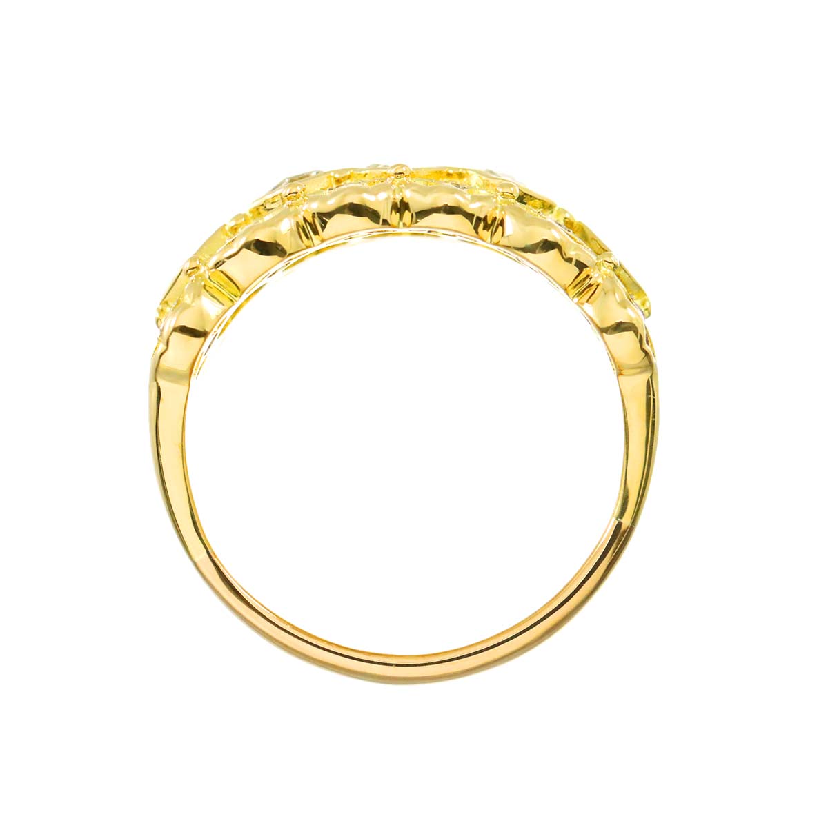 Diamond 0.70ct Ring 18K YG Yellow Gold 750 size8-8.25(US)