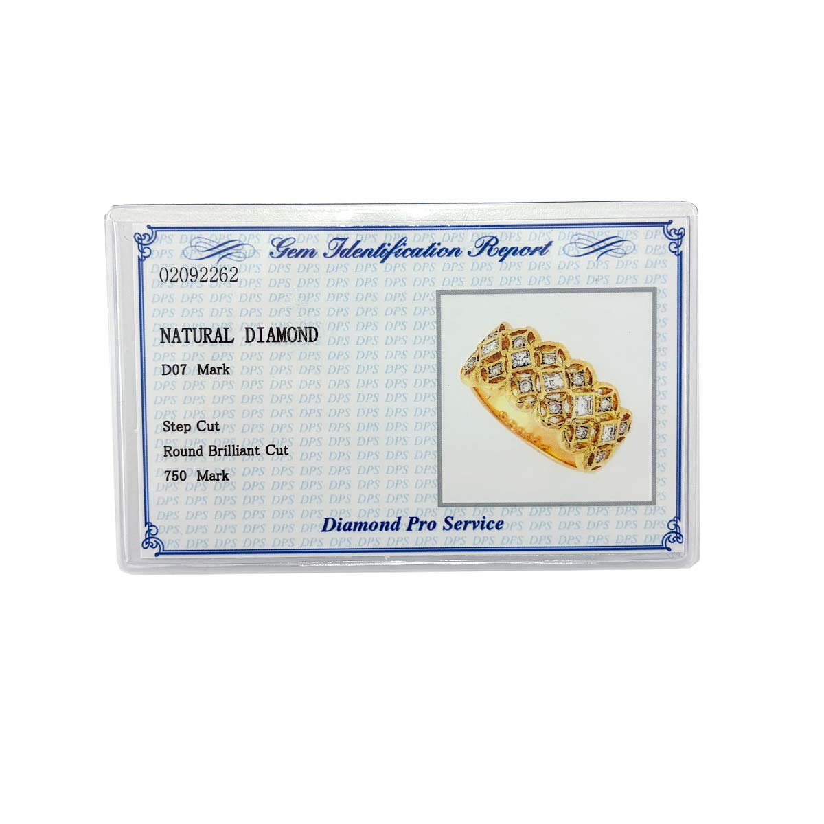 Diamond 0.70ct Ring 18K YG Yellow Gold 750 size8-8.25(US)