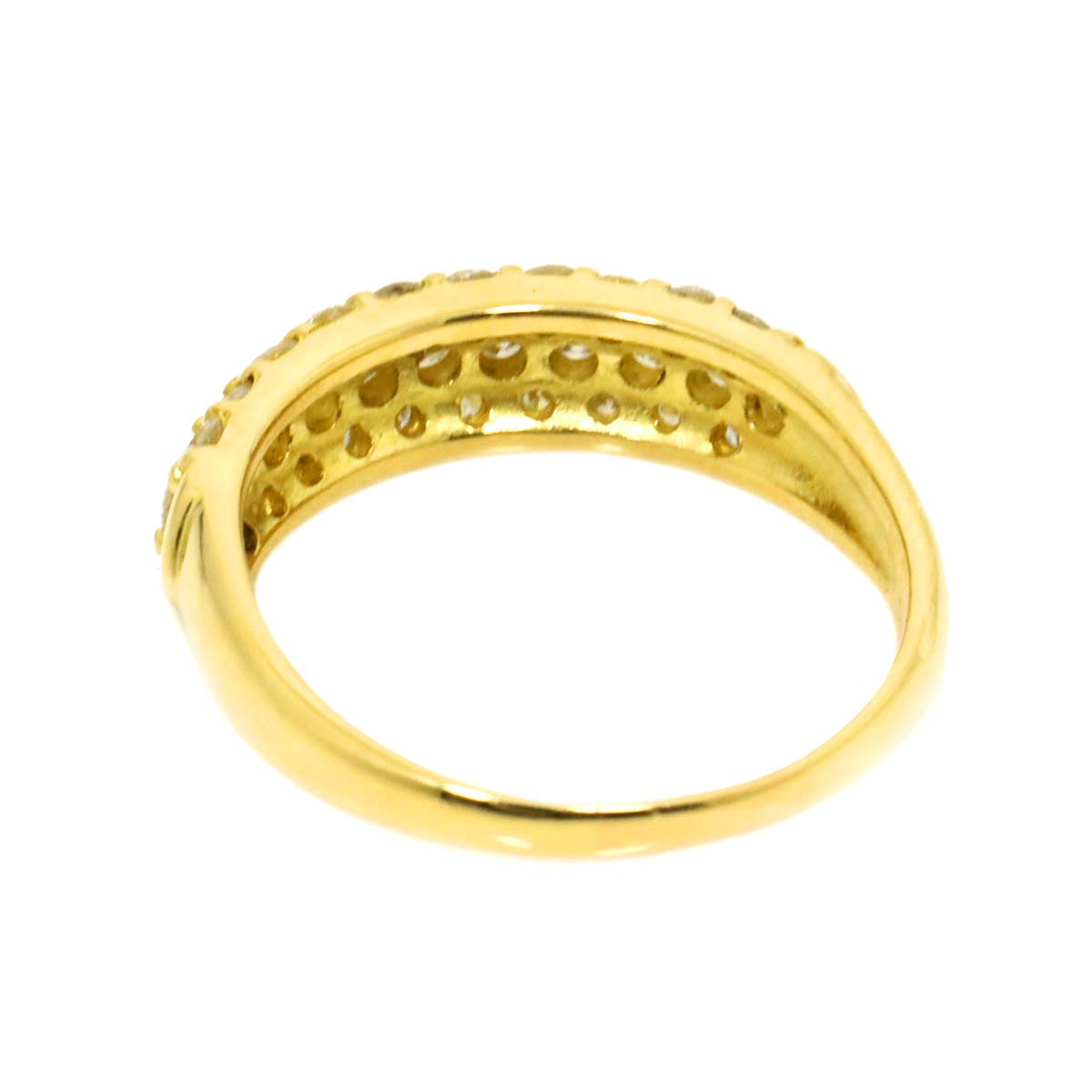 Diamond 1.03ct Ring 18K YG Yellow Gold 750 size7.5-7.75(US)