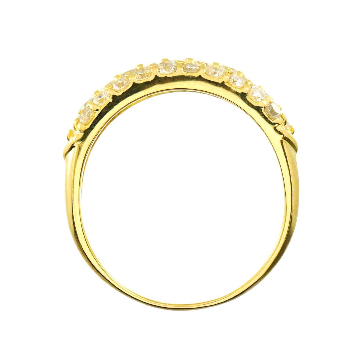 Diamond 1.03ct Ring 18K YG Yellow Gold 750 size7.5-7.75(US)