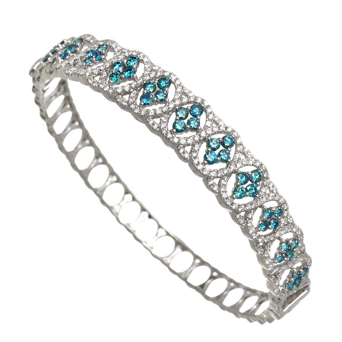 Treat Diamond 1.75ct Diamond 1.45ct Bracelet 18K K18 WG White Gold 750