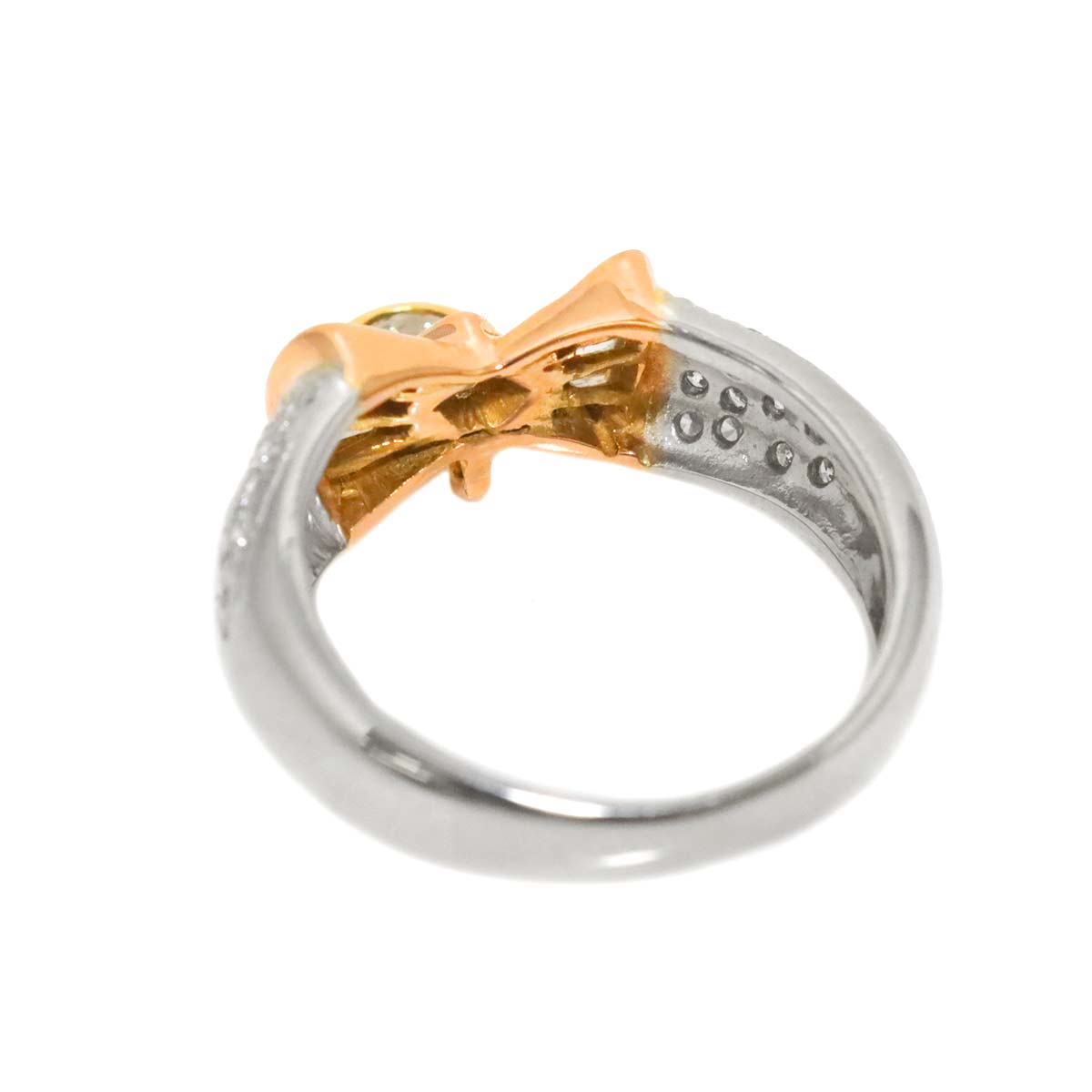 Diamond 1.00ct Ring Pt K18 YG PG Platinum 750 Size4.5(US)