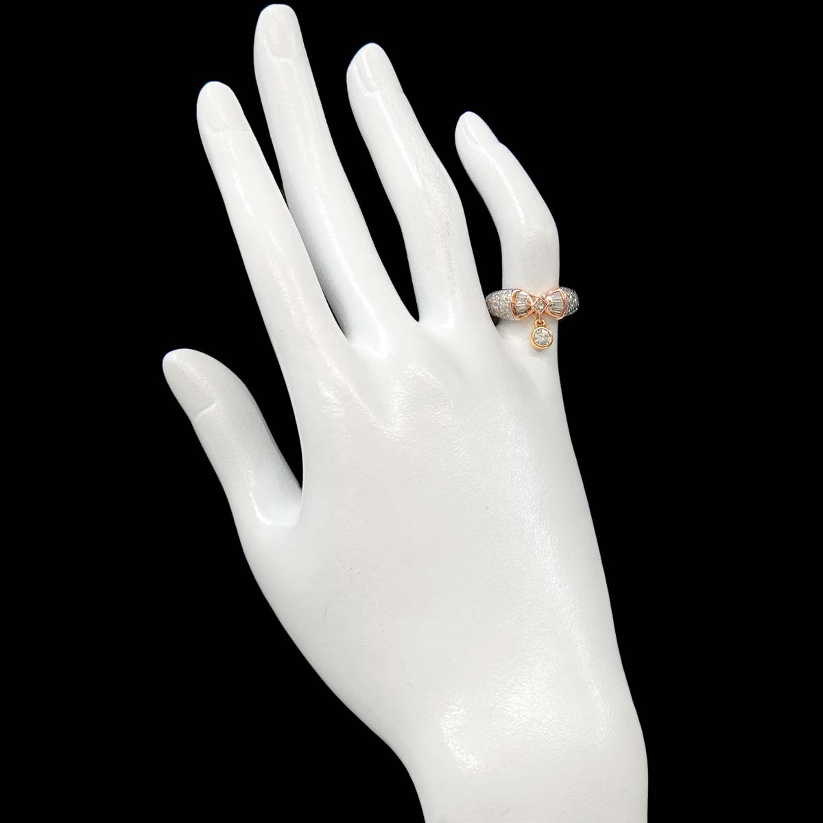 Diamond 1.00ct Ring Pt K18 YG PG Platinum 750 Size4.5(US)