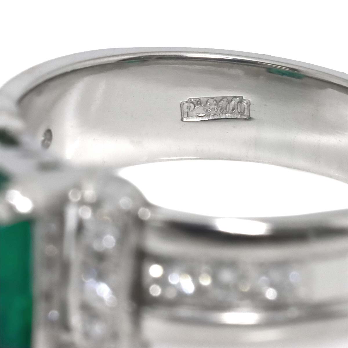 Emerald 2.75ct Diamond 0.27ct Ring Pt Platinum size5.5-5.75(US)