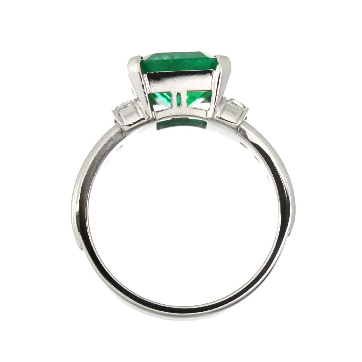 Emerald 2.75ct Diamond 0.27ct Ring Pt Platinum size5.5-5.75(US)