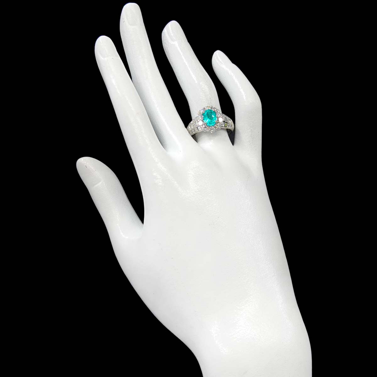 Made in Brazil Tourmaline 1.002ct Dia 1.80ct Ring Pt Platinum US7.25