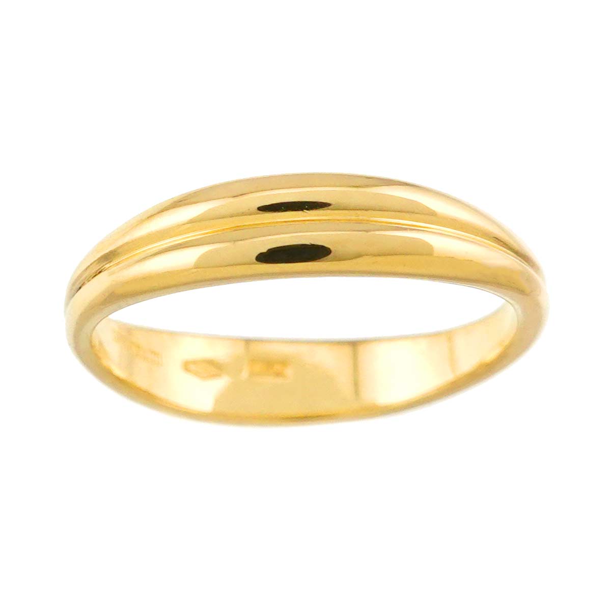 Double wave Band Ring 18K YG 750 Size5.25(US)