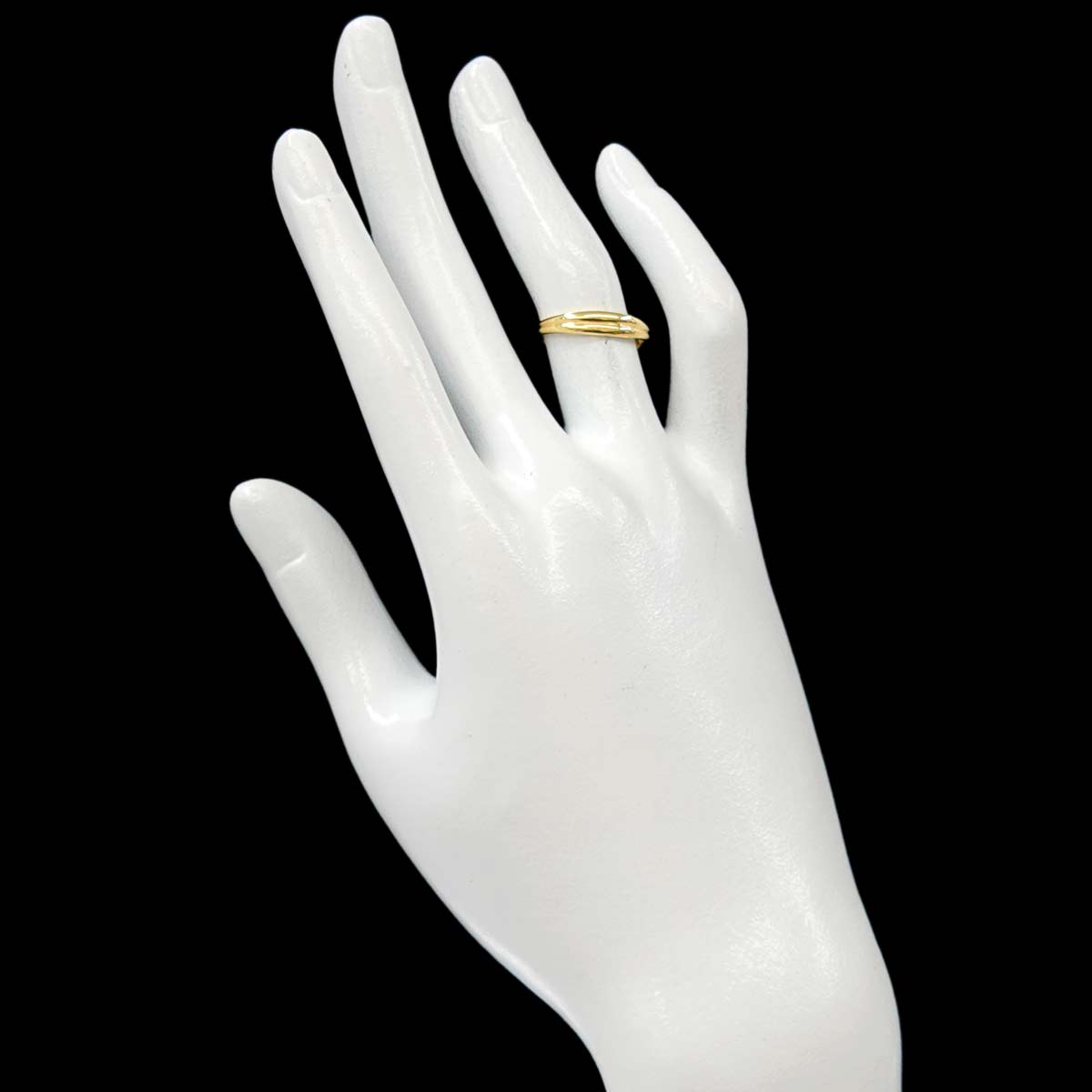 Double wave Band Ring 18K YG 750 Size5.25(US)