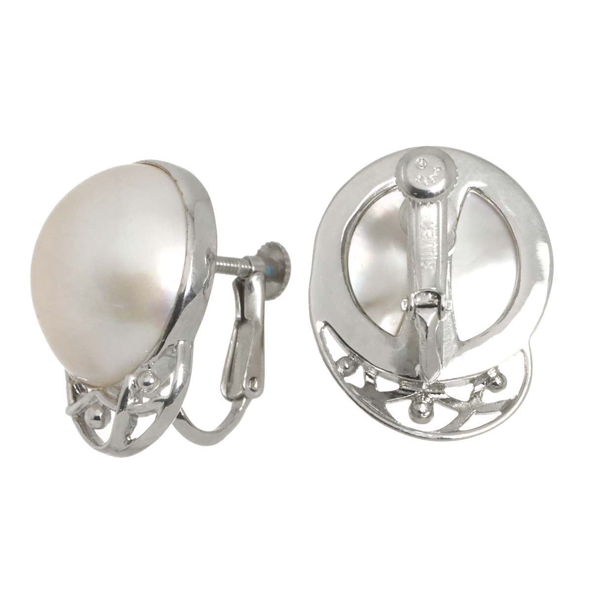 Mabe Pearl 15.0mm Earrings Clip on SV