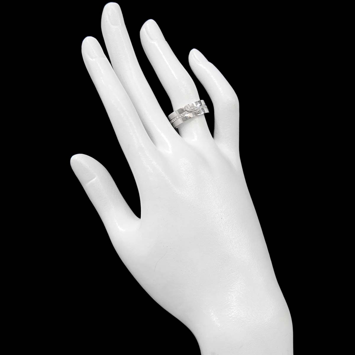 Liens Diamond Ring 18K White Gold 750 size52 5.5-5.75(US)
