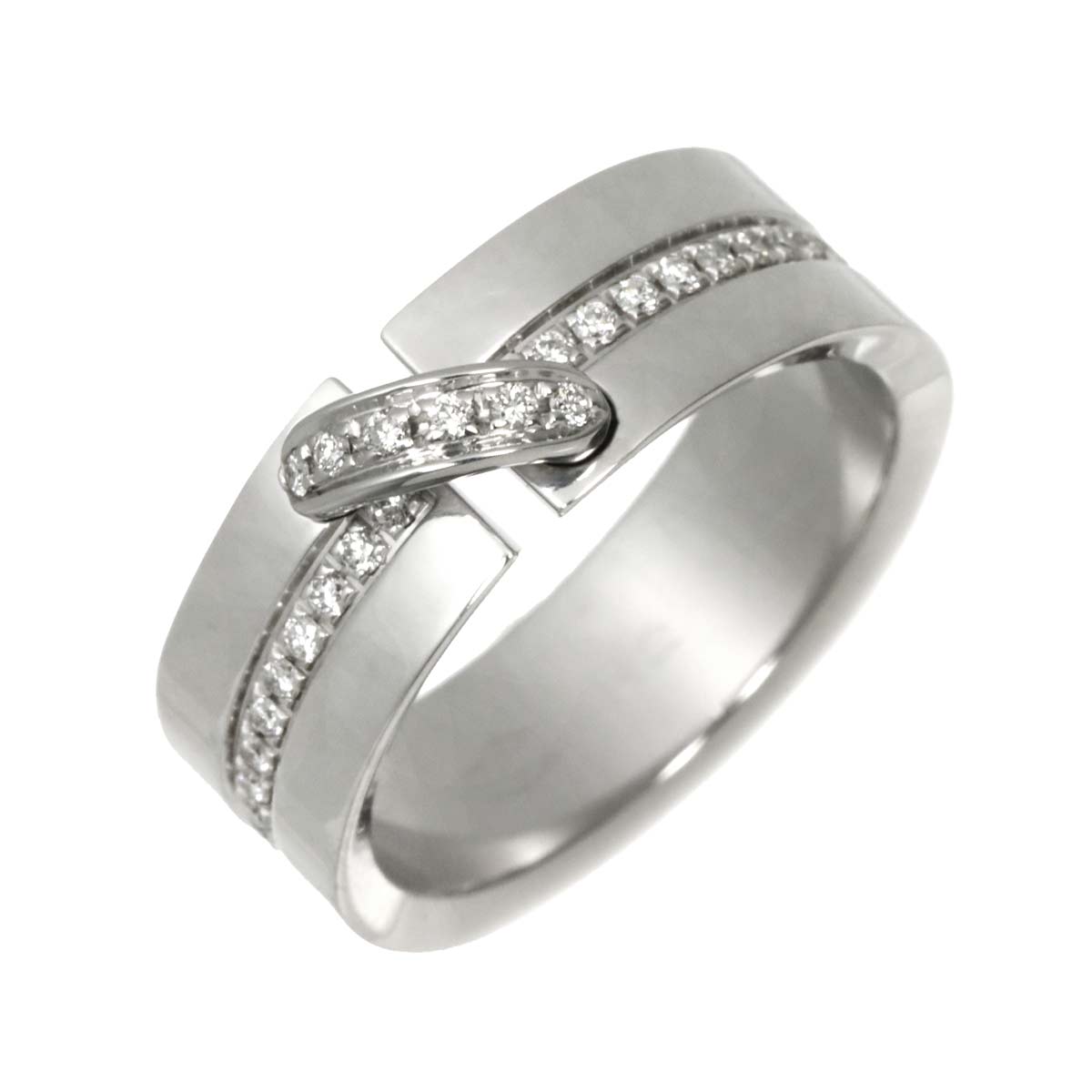 Liens Diamond Ring 18K White Gold 750 size52 5.5-5.75(US)