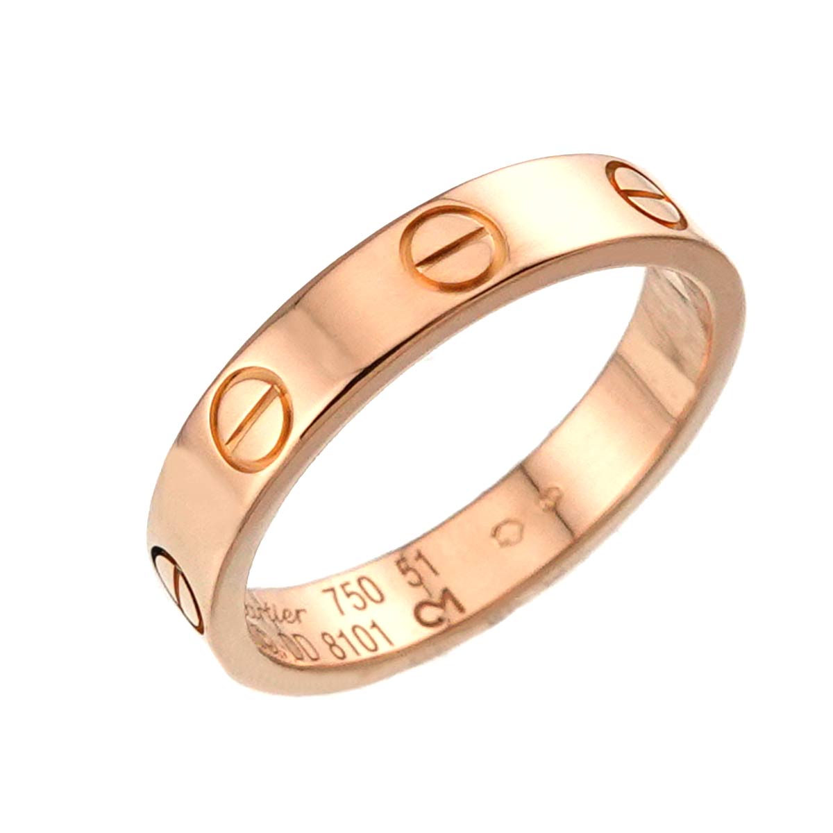 Mini Love Ring 18K Pink Gold 750 size51 5.25-5.5(US)
