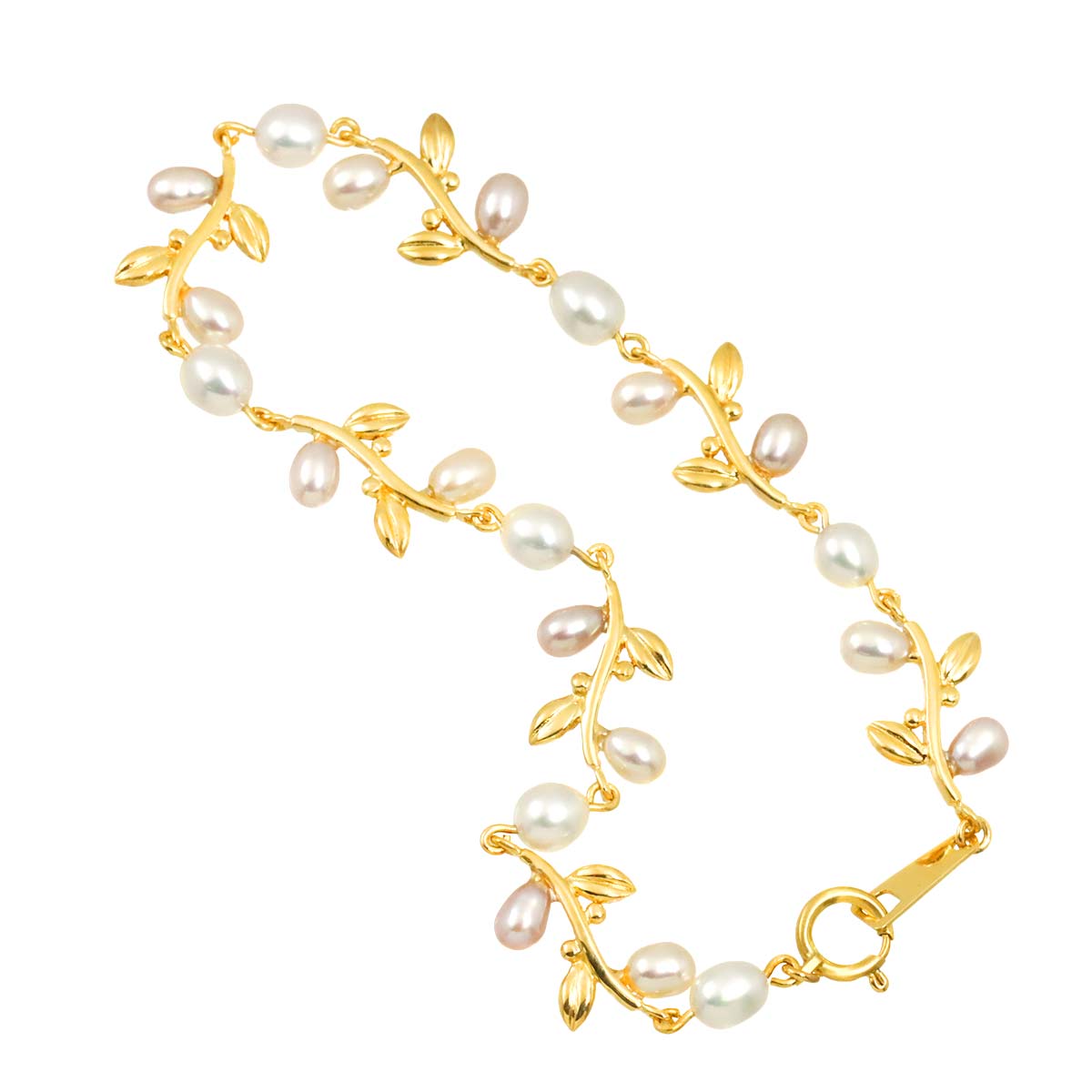 Freshwater cultured pearl 4.3-3.2mm Bracelet 18K YG 750