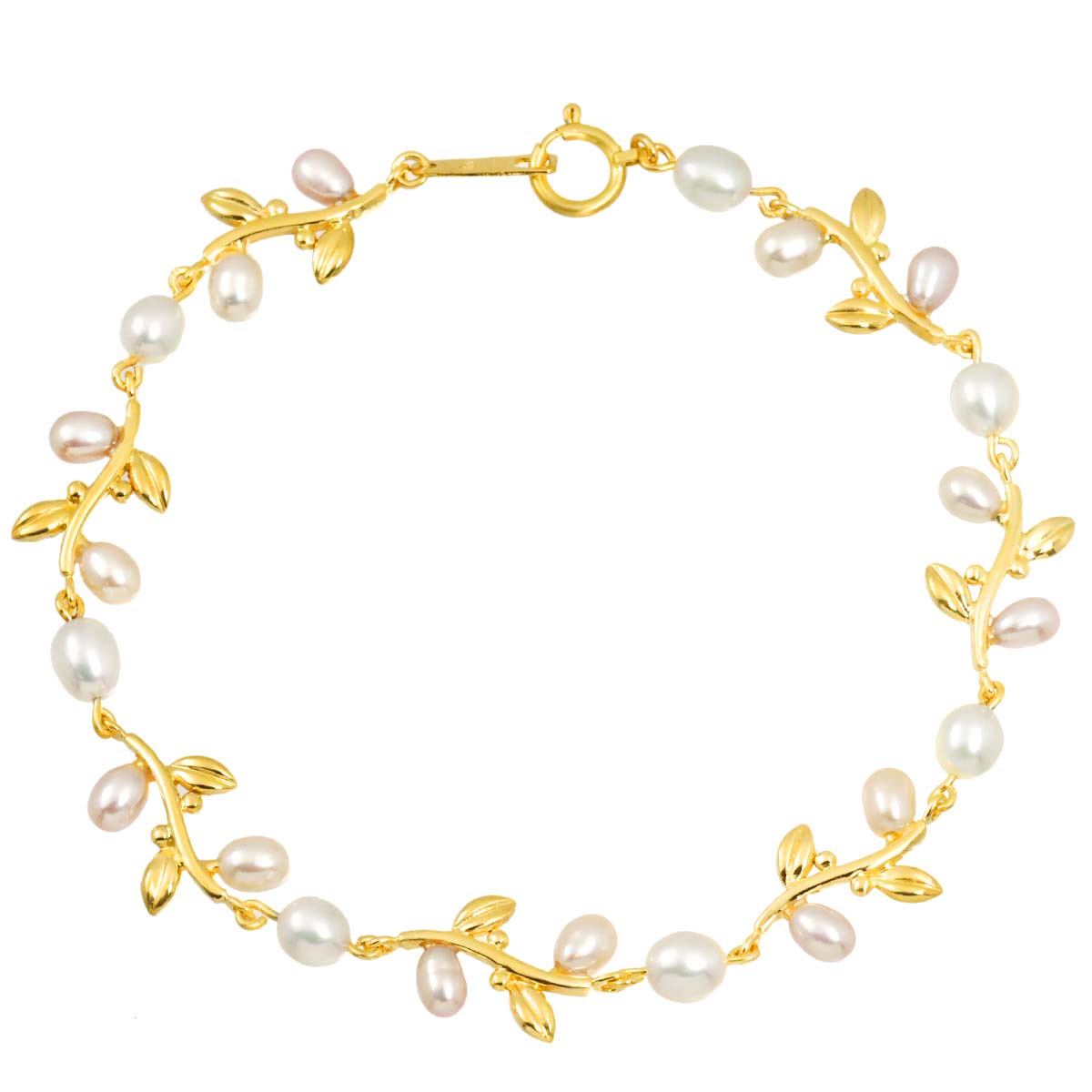 Freshwater cultured pearl 4.3-3.2mm Bracelet 18K YG 750