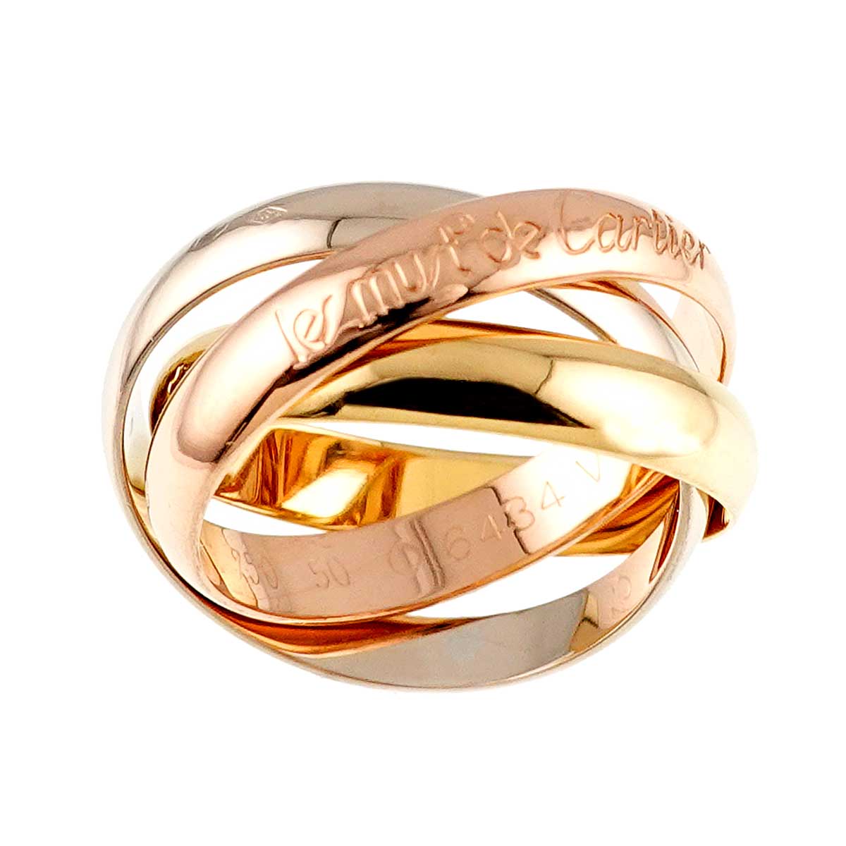 Trinity MM Ring 18K YG WG PG 750 Size50 5-5.25(US)