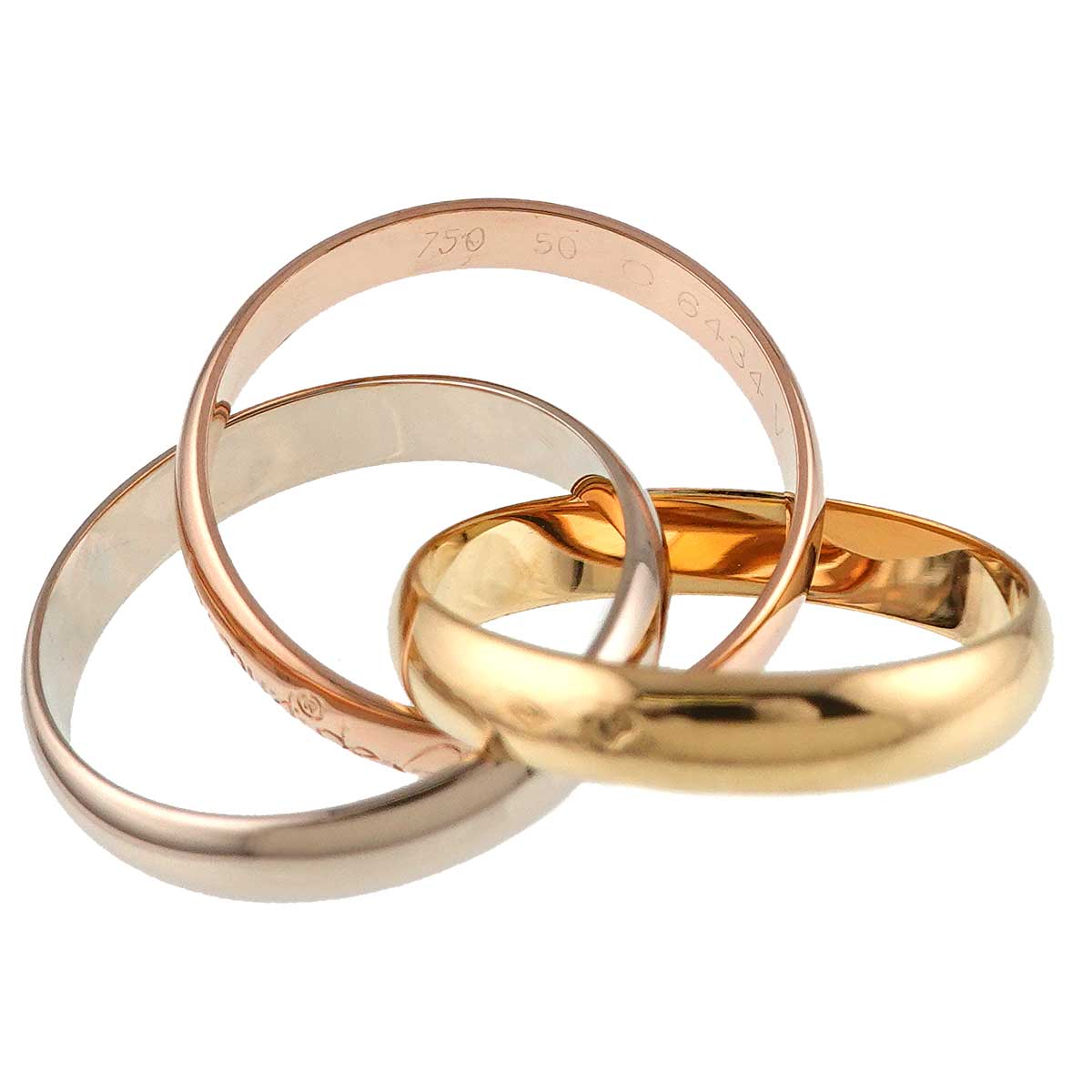 Trinity MM Ring 18K YG WG PG 750 Size50 5-5.25(US)