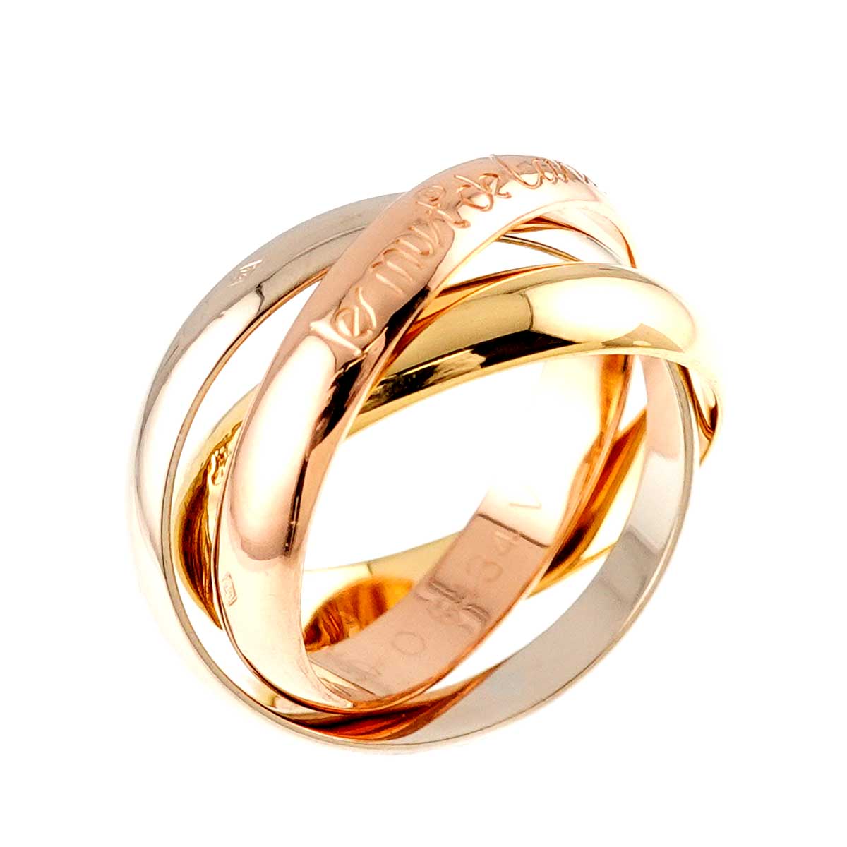 Trinity MM Ring 18K YG WG PG 750 Size50 5-5.25(US)