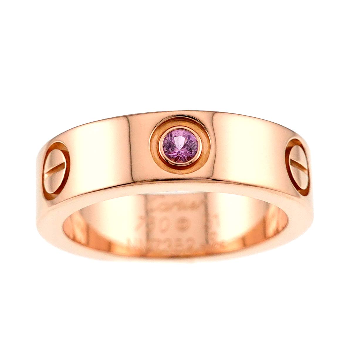 Love Ring Sapphire 18K PG 750 size48 4-4.5(US)