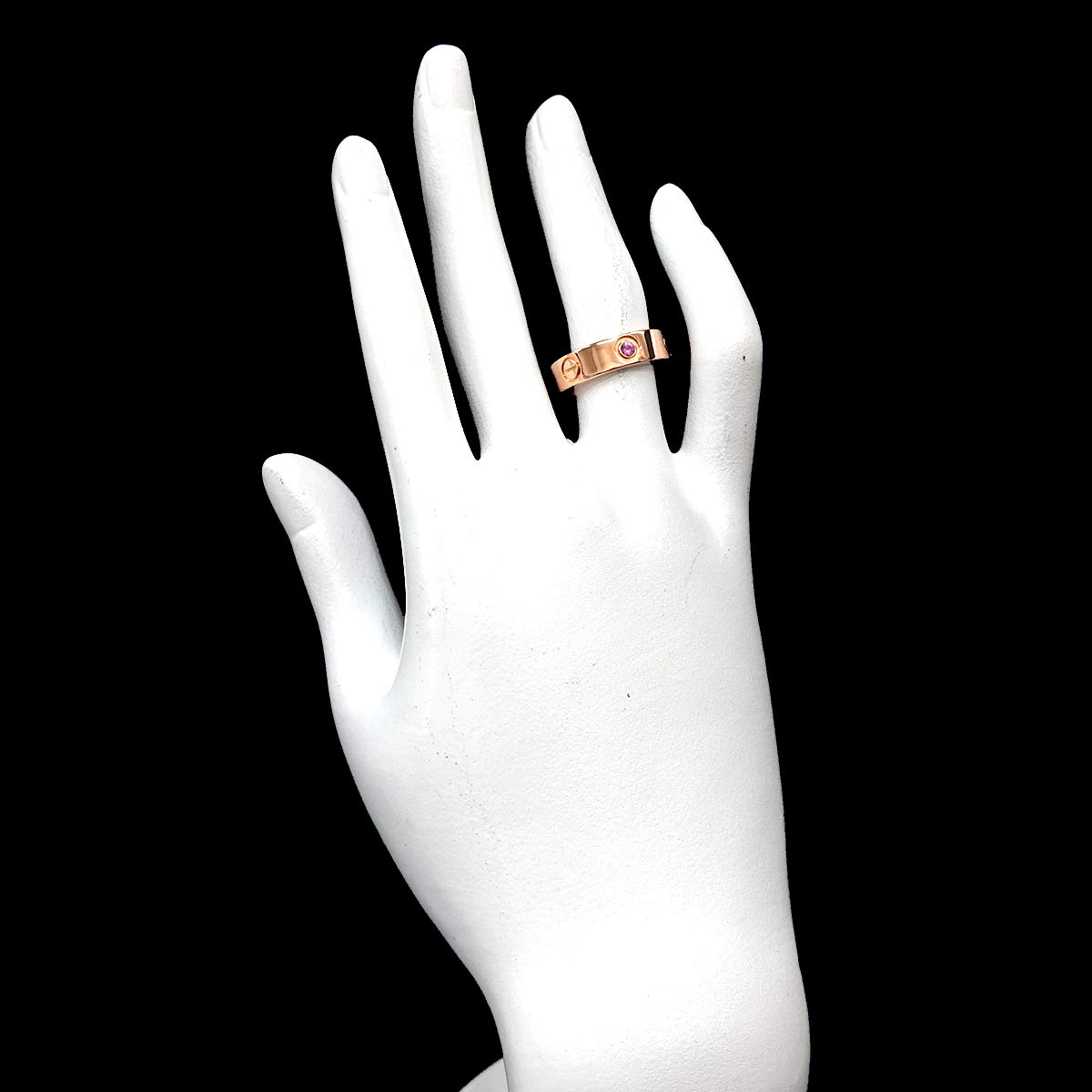 Love Ring Sapphire 18K PG 750 size48 4-4.5(US)