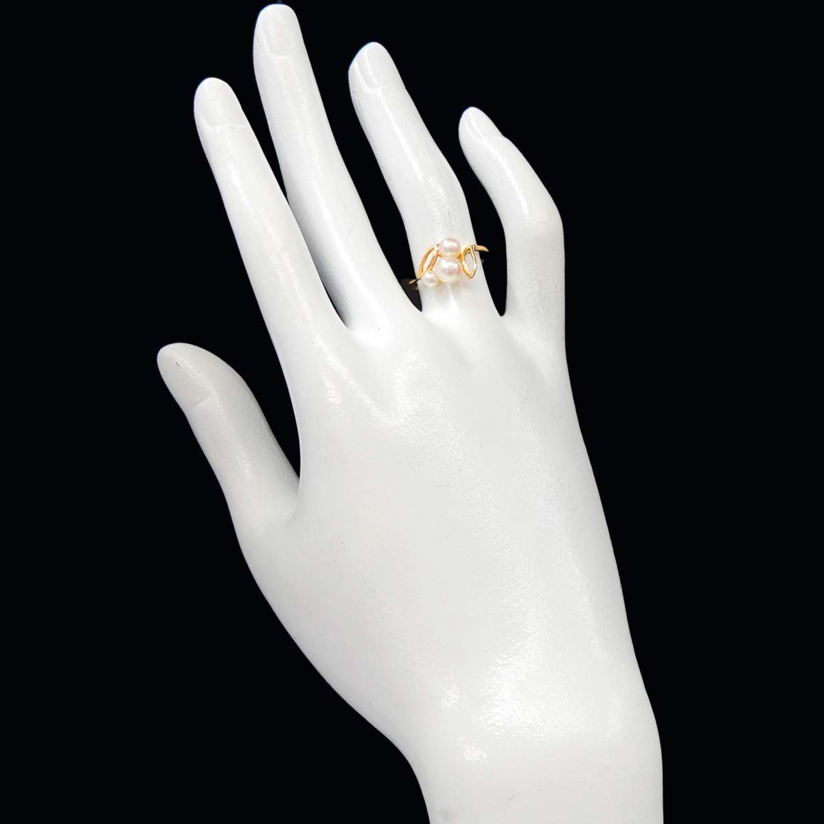 Akoya Pearl 5.4-3.5mm Ring 18K YG 750 Size6(US)