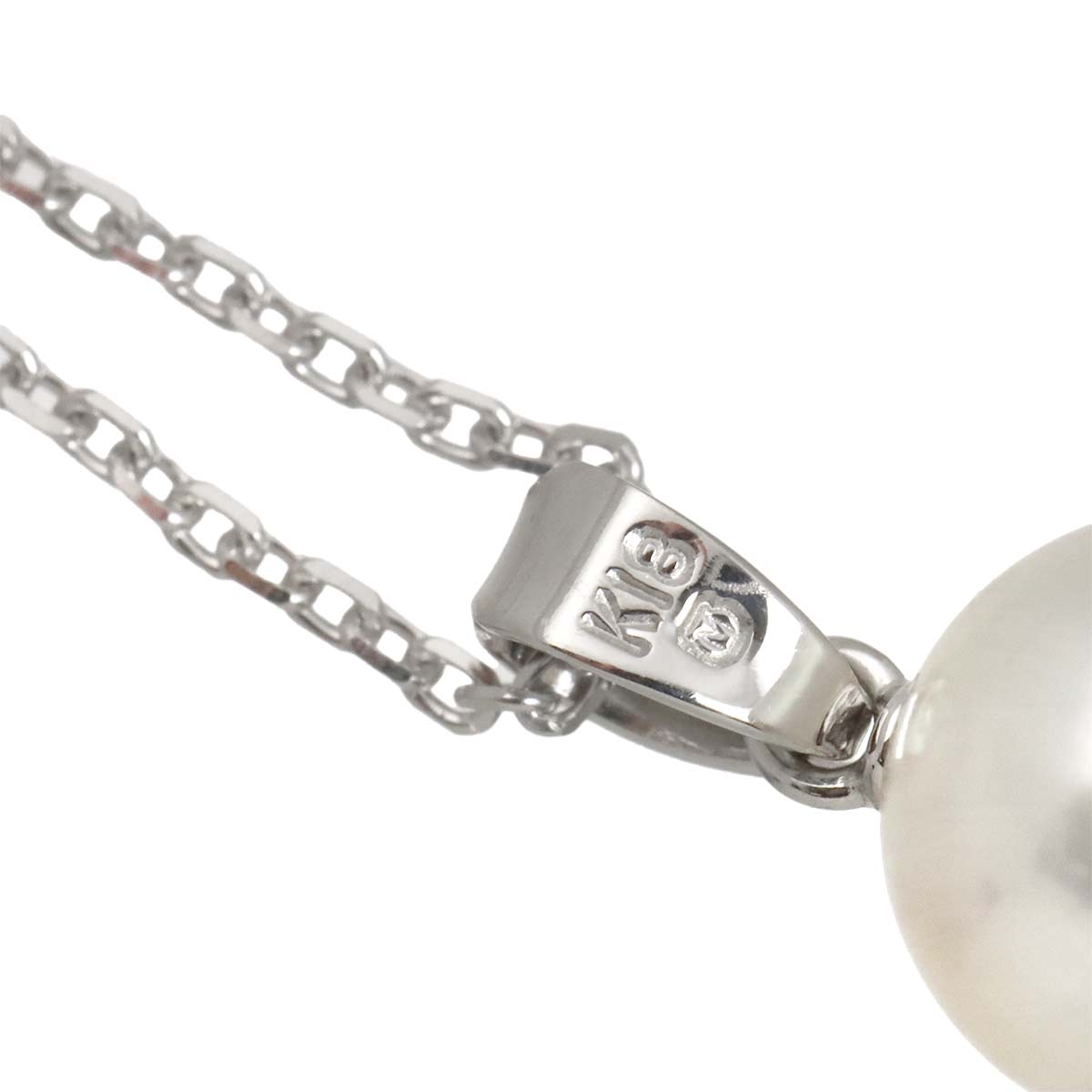 Akoya Pearl 8.4mm Necklace 18K White Gold 750