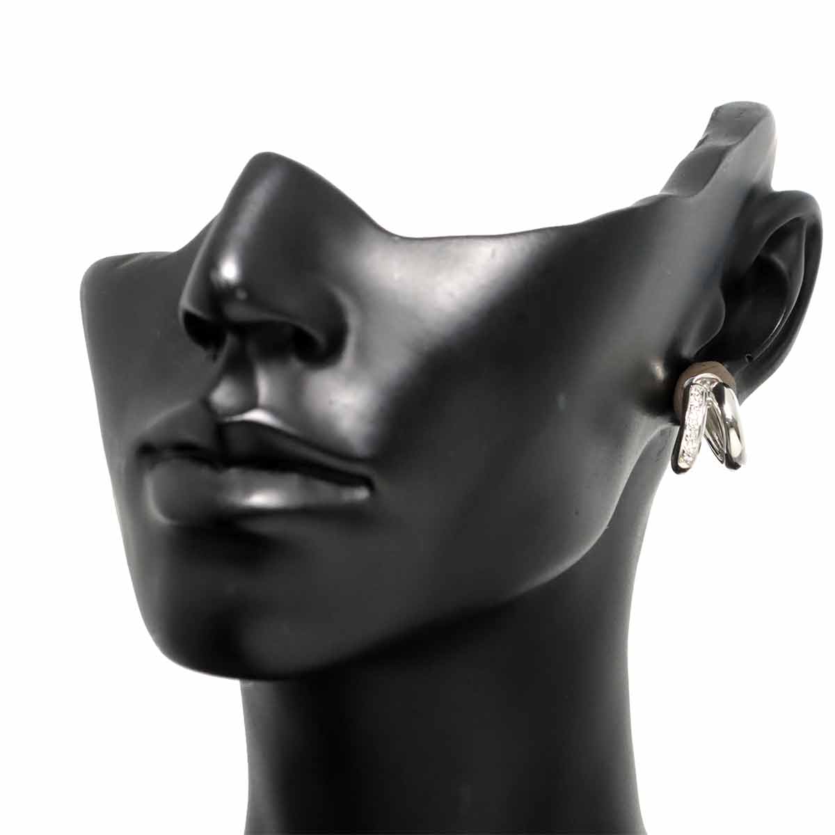 Diamond 0.10ct Earring 18K WG 750 One Piece only