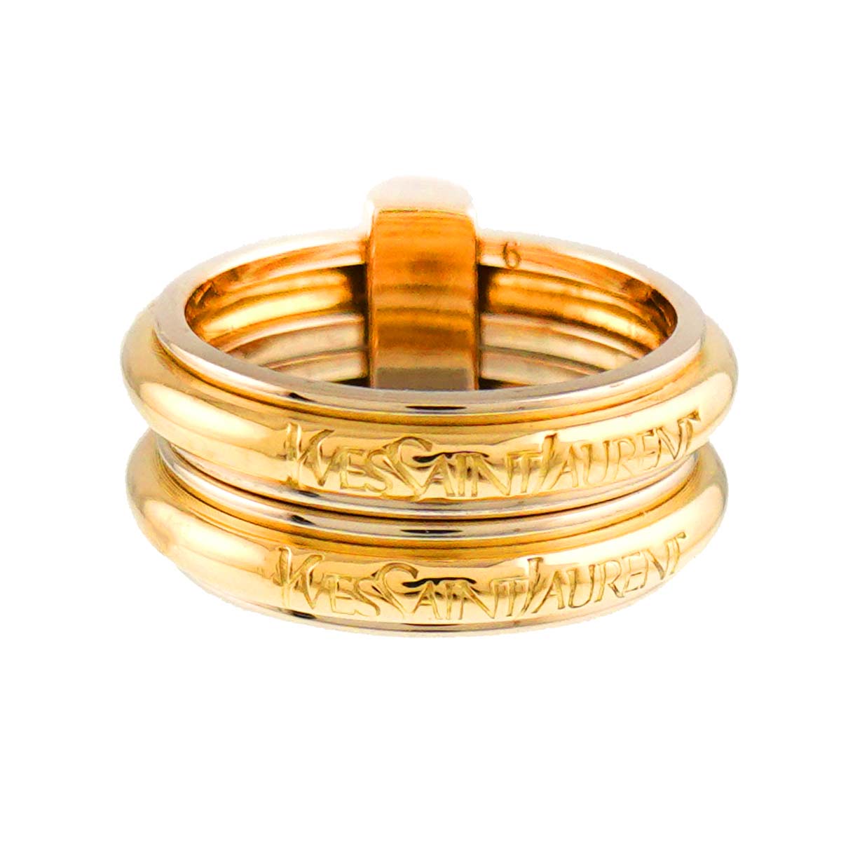 Diamond Ring 18K YG 750 size6 3.75(US)