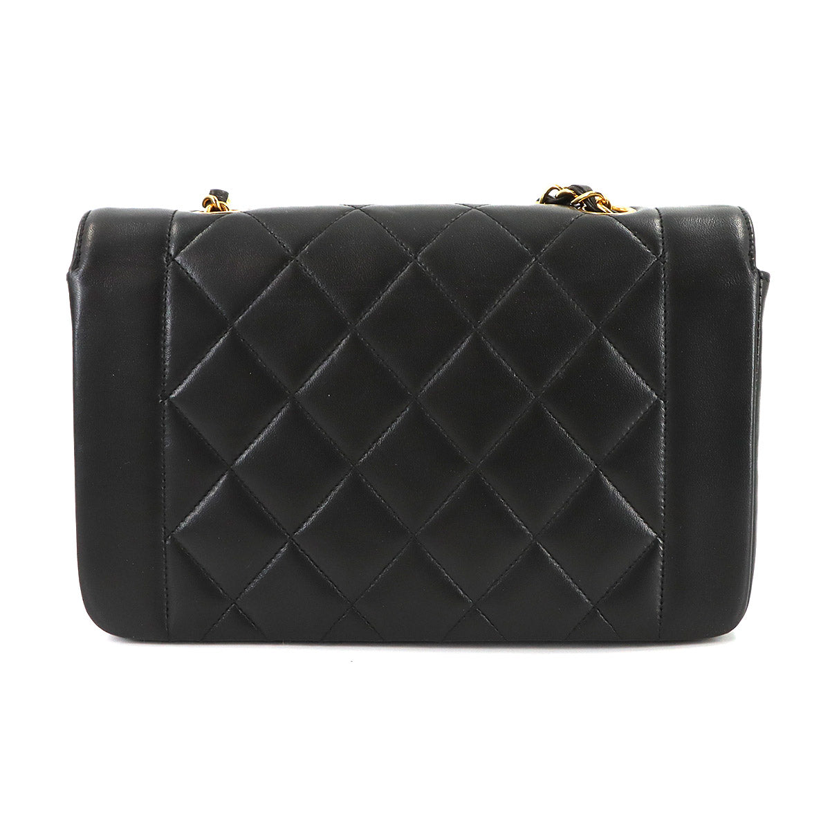 Diana Matelasse 22 Chain Shoulder Bag Leather A01164 Vintage