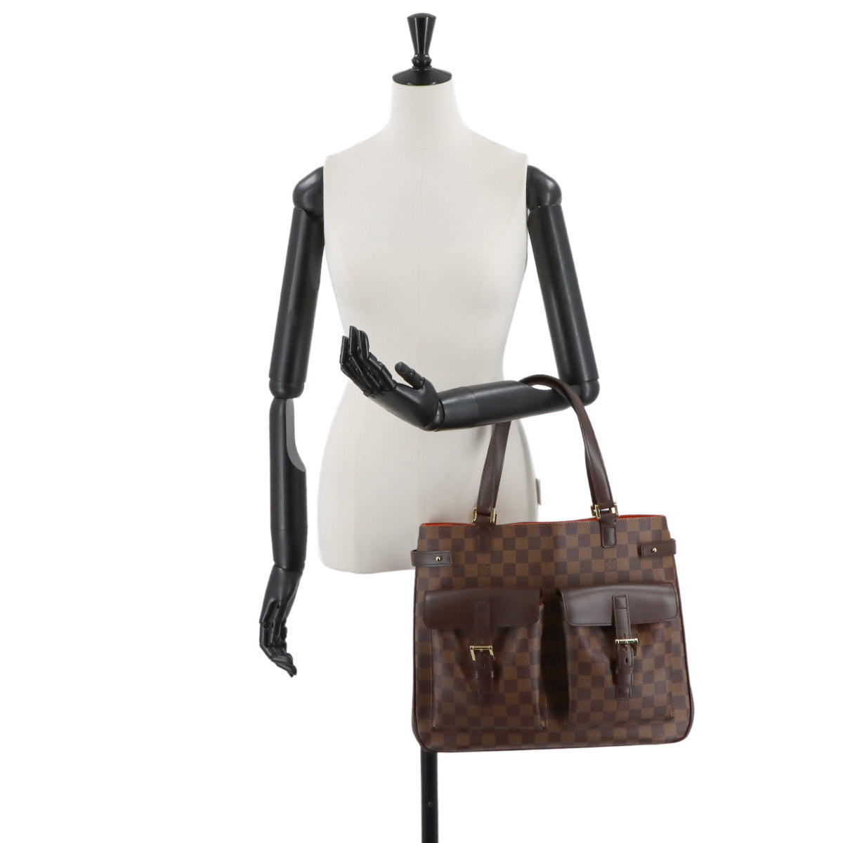 Damier Uzes Tote Bag Ebene Brown N51128 Purse