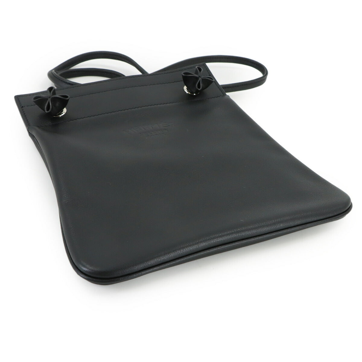 Aline Mini Shoulder Bag Veau Swift Black Purse
