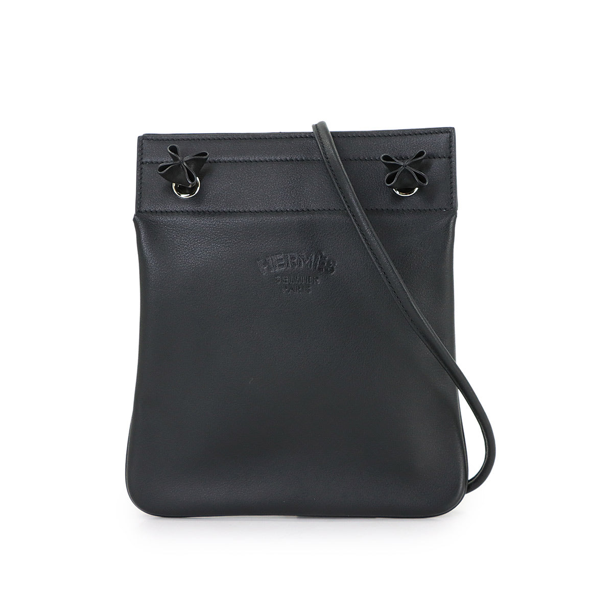 Aline Mini Shoulder Bag Veau Swift Black Purse