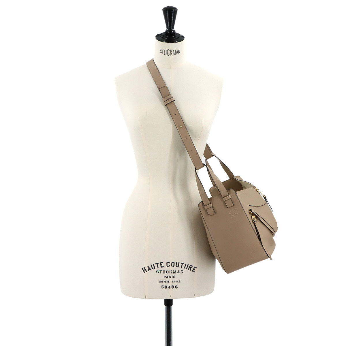 Hammock Small Hand Shoulder Bag Leather Beige Purse