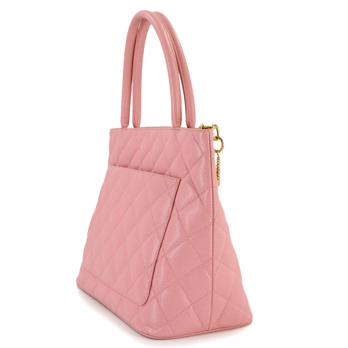 Medallion Tote Bag Leather Pink A01804 Coco Logos