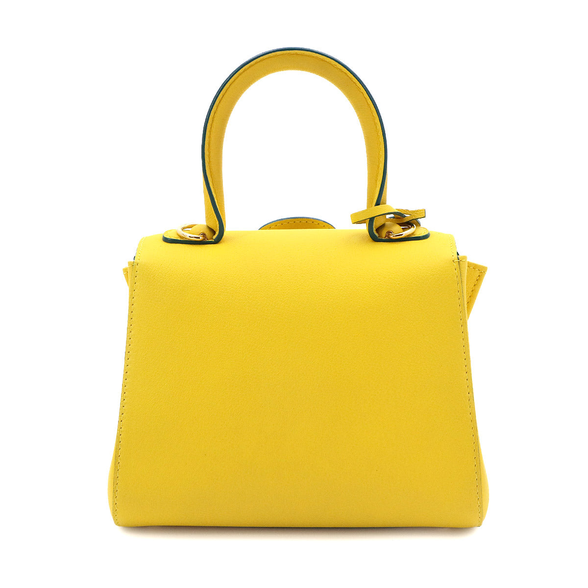 Brillant Mini Hand Shoulder Bag Leather Yellow Purse