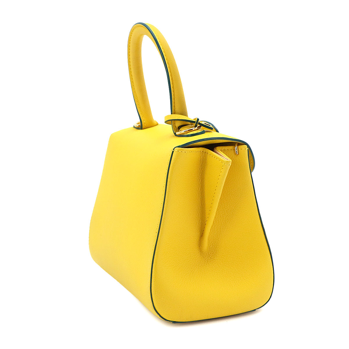 Brillant Mini Hand Shoulder Bag Leather Yellow Purse