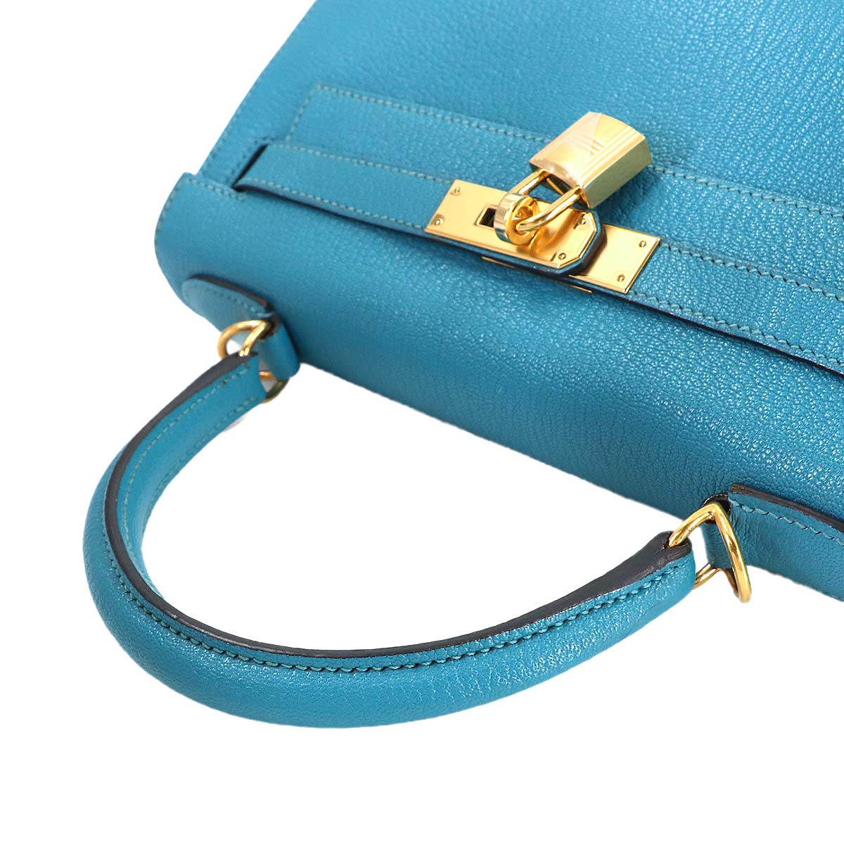 Kelly 28 Personal SPO Chevre Bleu Azteque Gris Mouette
