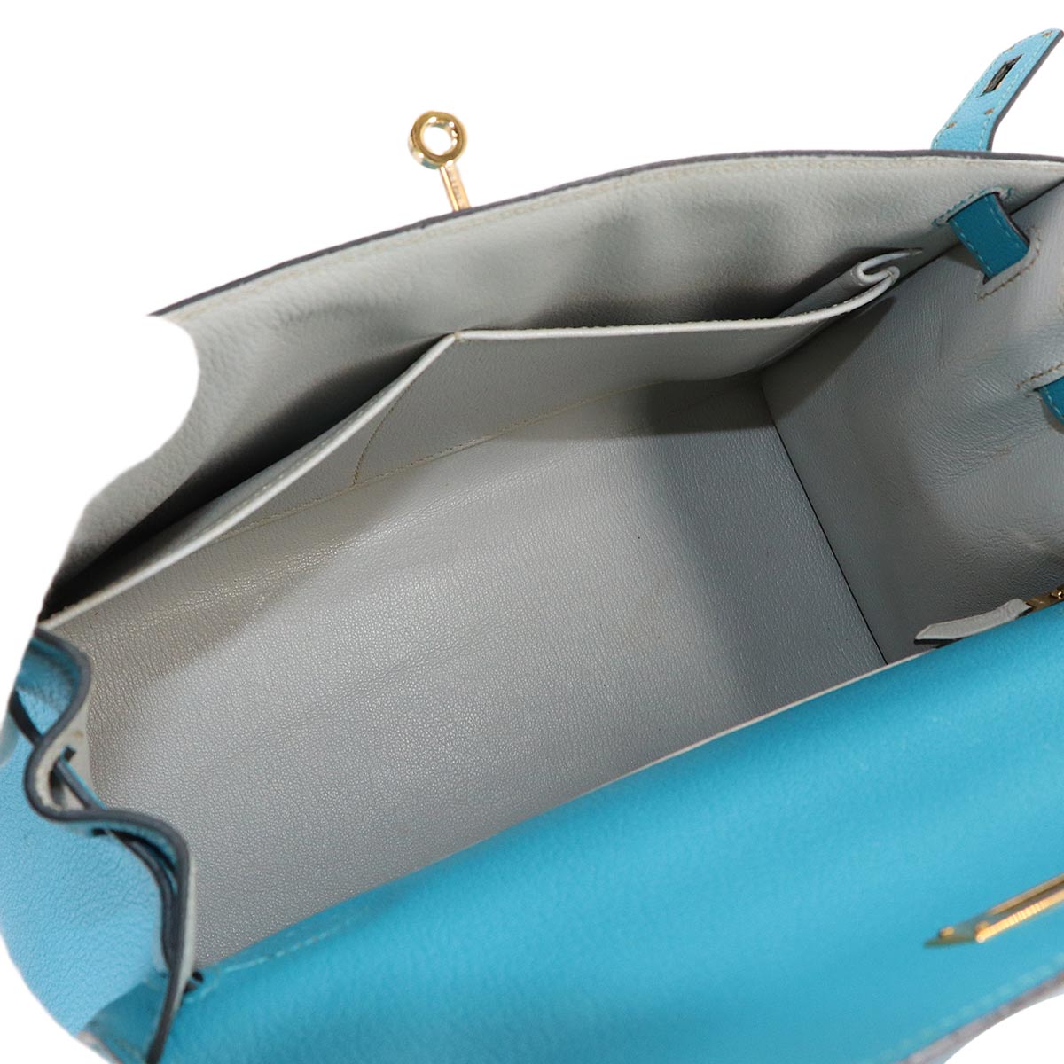 Kelly 28 Personal SPO Chevre Bleu Azteque Gris Mouette
