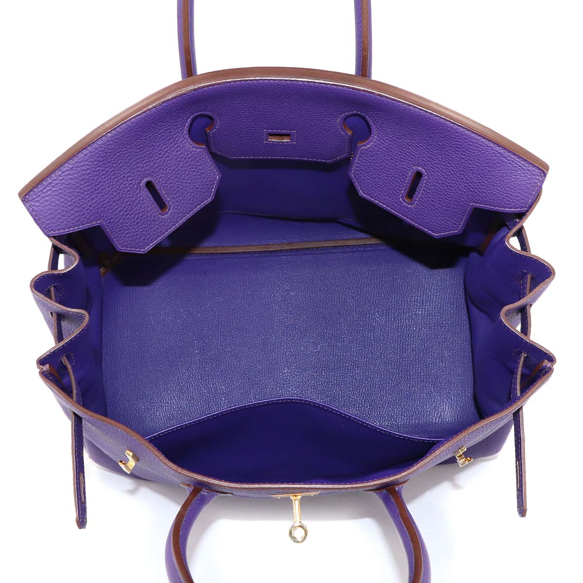 Birkin 35 Veau Togo Iris Hand Bag Purple Purse