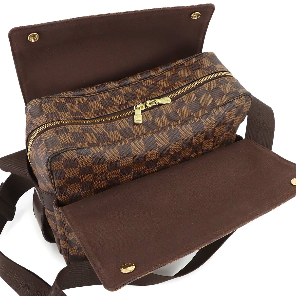Damier Naviglio Shoulder Bag Ebene N45255 Unisex Purse