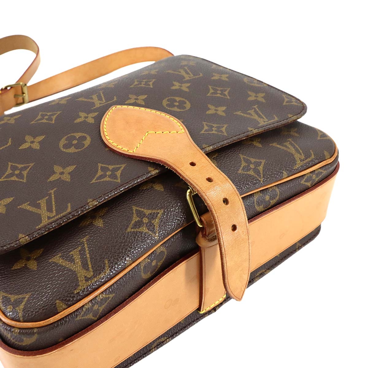 Monogram Cartouchiere GM Shoulder Bag Brown M51252 Purse