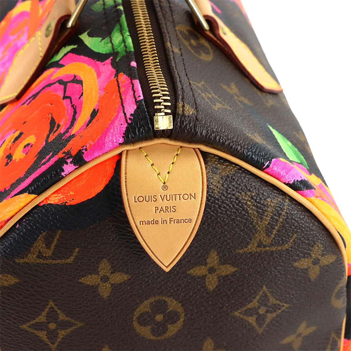Monogram Rose Speedy 30 Hand Bag Brown Pink M48610