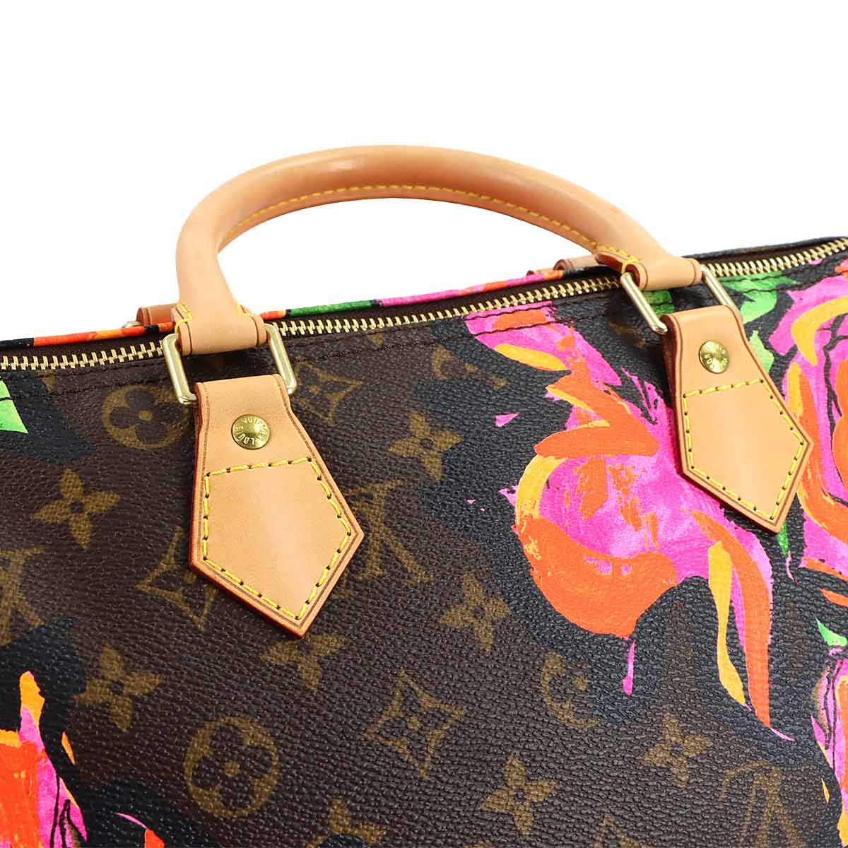 Monogram Rose Speedy 30 Hand Bag Brown Pink M48610