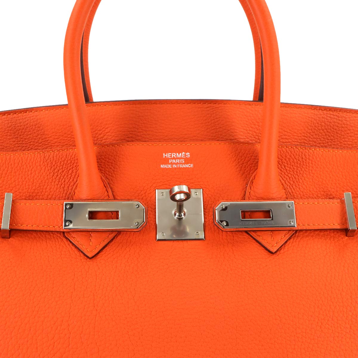 Birkin 35 Togo Feu Orange Hand Bag Purse