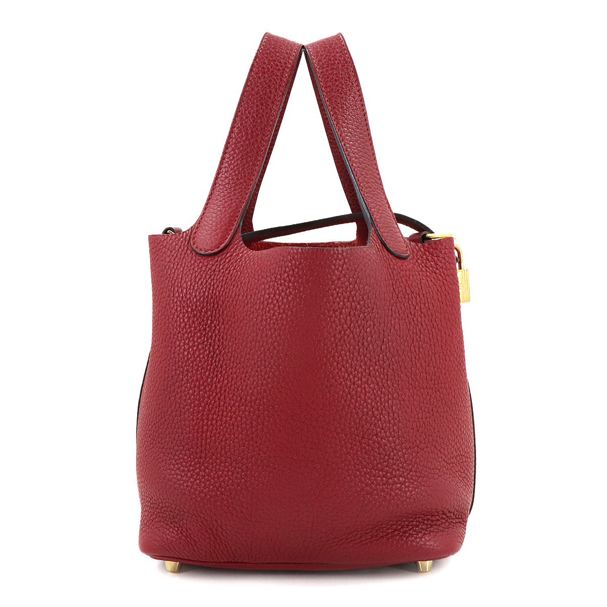 Picotin Lock PM Hand Bag Taurillon Clemence Rouge Grenade