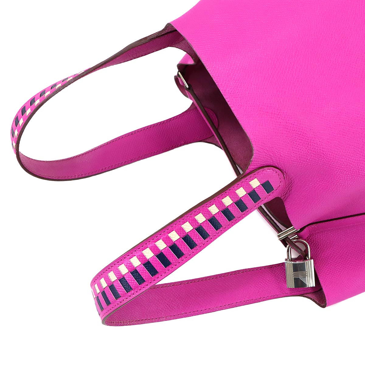 Picotin Lock MM Tressage Hand Bag Epsom Magnolia