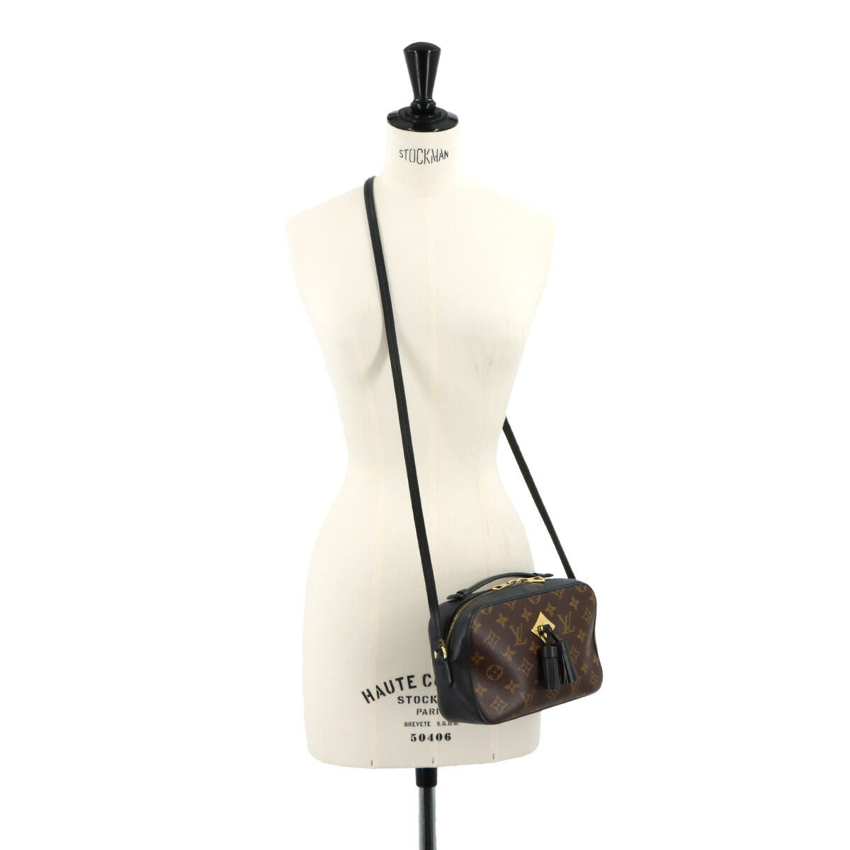 Monogram Saintonge Shoulder Bag Brown Noir M43555 Purse