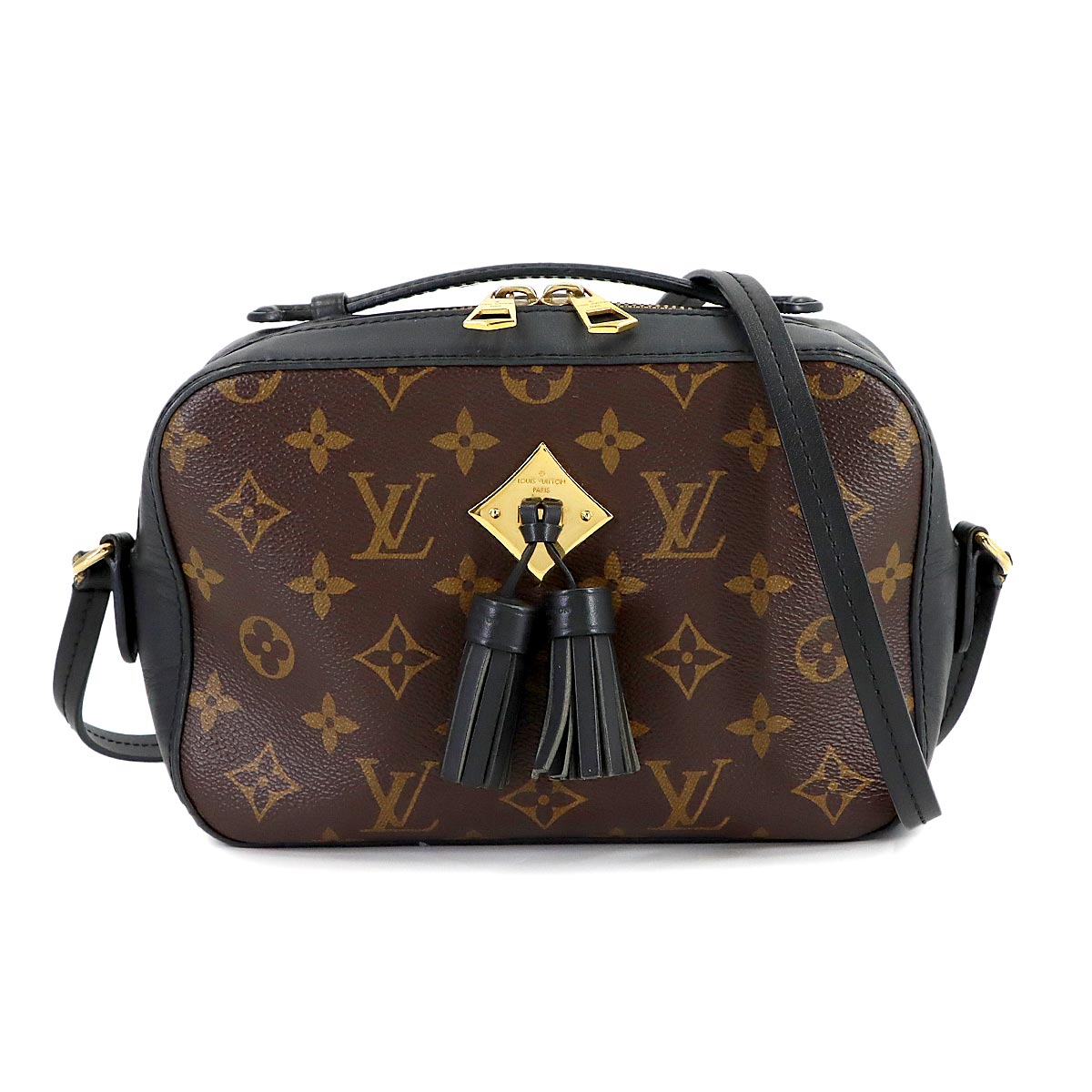 Monogram Saintonge Shoulder Bag Brown Noir M43555 Purse