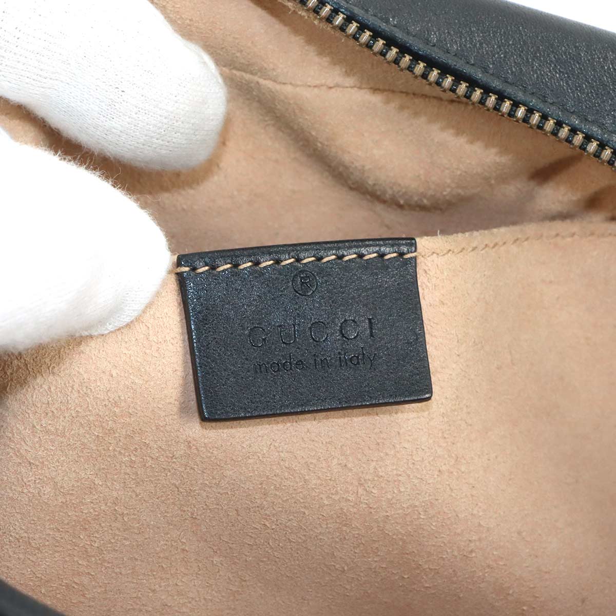 GG Marmont Chain Shoulder Bag Leather Black 447632 Purse