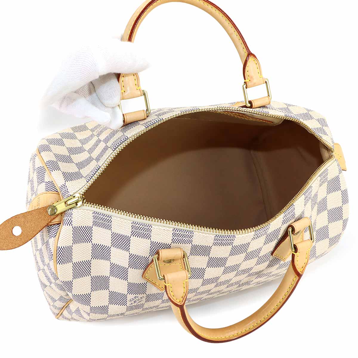 Damier Azur Speedy 30 Hand Bag white N41533 Purse